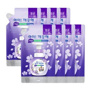 아이깨끗해 핸드워시 리필 블루밍퍼플, 200ml, 8개