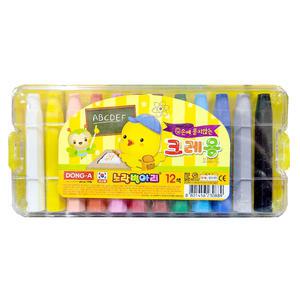 officeseller 동아 노랑병아리 크레용 크레파스 12색세트