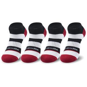 크로커다일 남성 스포츠 쿠션 폴라 스니커즈 양말 CD205 블랙, 4족