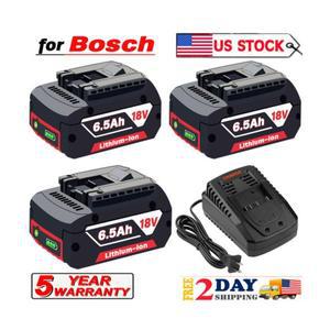 보쉬 배터리 호환품 18V 6.5Ah 5.0AH 리튬 이온 BAT609 BAT610G BAT618 24618-01용 배터리/충전기