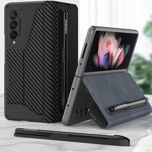 폰위드 Z폴드6 5 4 3 힌지보호 방수 논슬립 S펜 카드수납 가죽케이스