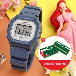 W-218HC-2A 카시오 스퀘어 러블리 비비드 커플 디지털 시계 c152