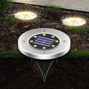 태양광 LED 정원등 야외 태양열 바닥 계단 조명 계단등 지중등 8구 매립등