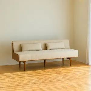 [레트로하우스] 미네 리빙다이닝 3인 원목 패브릭 소파 1800