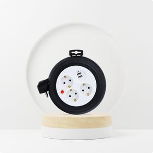 러그박스 3M 멀티 전기 캠핑 릴선 (블랙) USB 1.0SQ 멀티탭