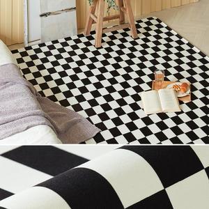 웰러그 먼지없는 브릭 러그 워셔블 카페트 블랙 150x200, 1개