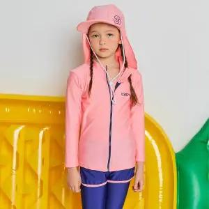 [보리보리/아이스샌드]아이스샌드 여주니어 집업래쉬가드 이중반바지세트 BR-233109