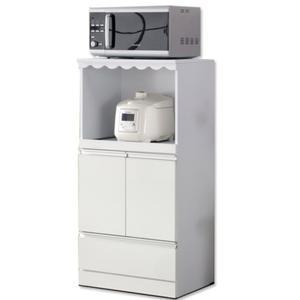 북유럽 화이트 도어형 밥통다이 주방 전자렌지대 / 전자레인지 다용도 전기밥솥