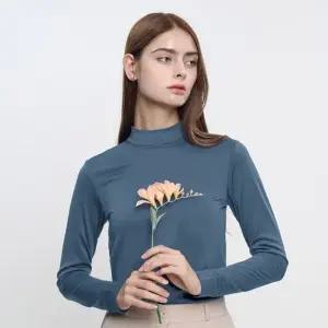 BFL 슈퍼우먼 여성 겨울 기모 긴팔 반목 티셔츠 아웃도어 이너티 W4WT13)