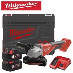 밀워키 M18 BLSAG125X-502X 5인치 충전 그라인더 5.0Ah 2개 세트