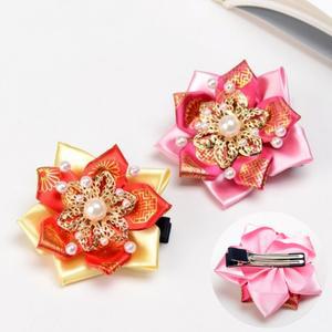 국산 집게형 한복 머리띠 머리장식 악세서리 장신구 2색상 1개