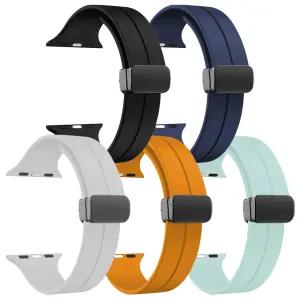애플워치 11 10 9 8 7 호환 울트라 SE 3 2 시계줄 49mm 46mm 45 44 42 41 40 D버클 마그네틱 자석 실리콘 스트랩 밴드 디버클
