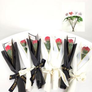 비누장미 꽃한송이 졸업식 입학식 발표회공연 감사 어버이날 스승의날 기념일 데이트(메세지카드+하트꽂이 포함)