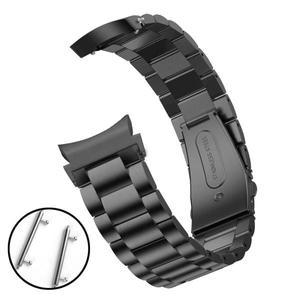 삼성호환 갤럭시 와치 6 4 클래식 46mm 42mm, 5 프로용 스테인리스 스틸 밴드, 스트랩, 커브드 엔드 팔찌,