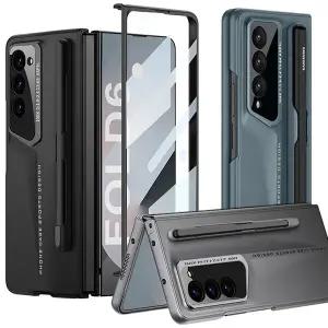 갤럭시Z폴드6 Z폴드5 Z폴드4 Z폴드3 제트 지 펜수납 하드 강화유리 매트 풀커버 핸드폰 케이스