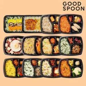 굿스푼 저당 맛있는 다이어트식단 12종12팩 양많은 도시락 간편식 관리 현미밥 닭가슴살