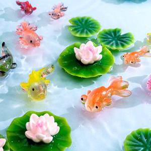 테라리움 만들기 DIY 재료 어항 수족관 꾸미기 소품 금붕어 미니어처 5종 2P