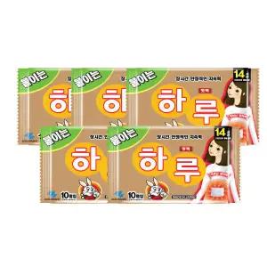 테온셀 2024년 일본 고바야시 하루 붙이는 핫팩 50매 (10매입 x 5개)