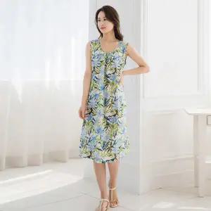 천연인견 민소매 원피스 바캉스 라운지 리조트룩 홈웨어