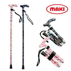 예쁜 할머니 꽃 지팡이 접이식 고령자용 노인 휴대용 접는 지팡이 선물 보행용