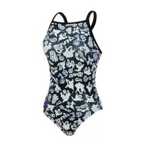 [아레나](대구신세계)여성 일반 원피스 실내수영복(싱글크로스스트랩백)(고스트빌리지)(A5SL1LO03)BLK(...