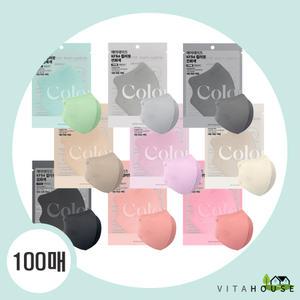 에어데이즈 KF94 컬러핏 마스크 x 100매 일회용 새부리형 C타입 귀편한 마스크 V