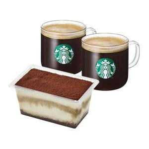 [스타벅스]아메리카노T2잔+레이디핑거티라미수케이크