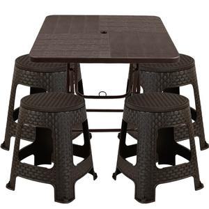 국산 플라스틱 야외테이블 의자 4인 세트 야장 편의점 포장마차 카페 간이의자