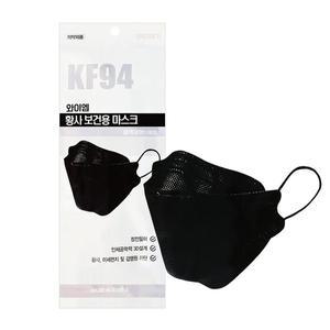 [기타][100매] KF94 와이엠 마스크 대형 블랙 보건용 검정 검은색 국산