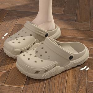 클린바이 남여공용 여름용 두꺼운바닥 미끄럼방지 발편한 키높이 사무실 실내화 반샌들 슬리퍼