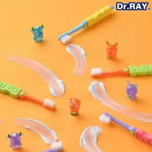 닥터레이 애니멀월드 어린이칫솔 1입 x 8개(4종 2세트)_3세~7세 권장