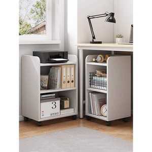 이동식 원목 정리함 북카트 선반 책꽂이 트롤리 나무책꽂이 소형 책상옆 스탠딩