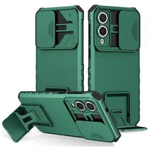 갤럭시S25 엣지 풀커버 슬라이드 카메라 렌즈보호 킥 스탠드 하드 핸드폰 케이스