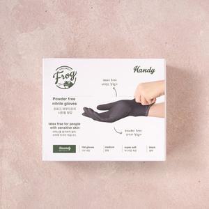 FROG 니트릴장갑100매(블랙)중