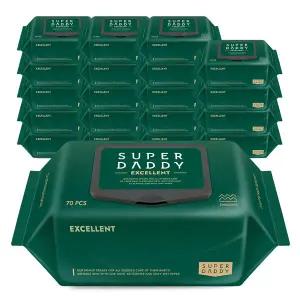 슈퍼대디 엑설런트82 센시티브 아기물티슈 캡형 70매 20입 (82gsm)