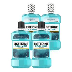 리스테린액 쿨민트 마일드 750ml, 2개 + 250ml, 2개 + 증정(리스테린 쿨민트 100ml, 2개)