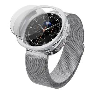 갤럭시워치8 클래식 밀레니즈 메탈 스트랩 하드 케이스 강화유리 2P 세트