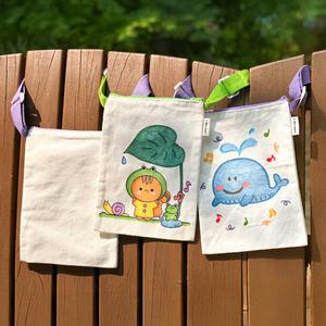 아이스크림몰 패브릭 아트 크로스백 미니 가방 꾸미기 학원 텀블러백 리유저블