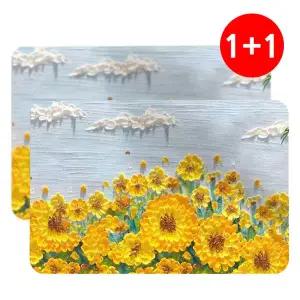 [다은침장]1+1 통째로 빨아쓰는 해바라기 벗꽃 규조토 발매트 3종