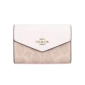 [백화점 AS 가능] 코치 카드지갑 여성 명품 가죽 똑딱이 명함지갑 아이보리 CZ272IMXDM