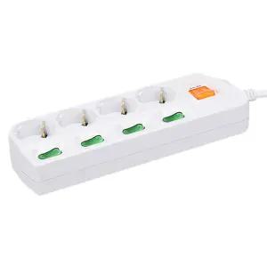 멀티탭 과부하차단 메인 개별 스위치 자동소화 4구 3M 16A 3000W 멀티콘센트