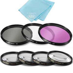 니콘 COOLPIX P1000, P1100 디지털 카메라용 77mm 7PC 필터 세트 - 3개의 PC 필터 키트(UV-CPL-FLD)와 4PC 클로즈업 필터 세트(+1+2+4+10) 포함