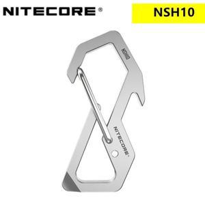 NITECORE NSH10 푸시 버튼  너무  티타늄 스냅  그림 8 버클 걸이 45도 탄성 스프링 게이트