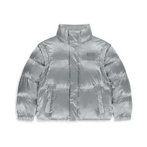 [내셔널지오그래픽키즈]내셔널지오그래픽 키즈 글로시 2WAY 패딩 점퍼 SILVER K254UPD020
