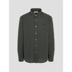 [빈폴멘] 변형 깅엄 체크 셔츠  카키 (BC4764O02H)