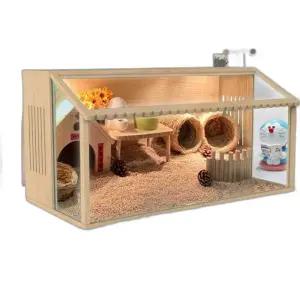 햄스터 다람쥐 사육장 야외 비둘기 풀세트 기니피그집 80CM 채광창 럭셔리 패키지
