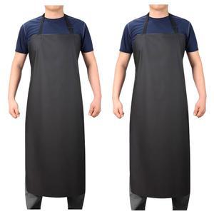 VWELL 비닐 고무 방수 앞치마, 설거지, 실험실 작업, 정육점, 정원 가꾸기, 개 그루밍 PVC 2팩용 41.5인치 내화학성 앞치마