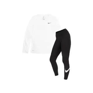 [아웃도어스/나이키]우먼스 드라이핏 롱슬리브 + 에센셜 레깅스 상하의 세트상품