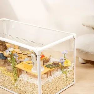 햄스터 케이지 아크릴 하우스 개구리 도마뱀 80~120cm 대형 풀세트 빌라 골든햄스터