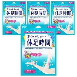 일본 발바닥 붙이는 파스 6매입 x 4개 휴족시간 발 종아리 다리 쿨링 수액 시트 피로 평발 풋패치 마사지